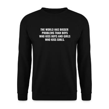 LGBT Pride Gay Lesbians Against Homophobia Sexism - Unisex Sweatshirt - black - Front - Alina (178cm) & Michal (187cm)