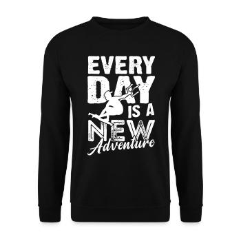Kiten Kiteboard Kiter Kite Kitesurf Kitesurfer - Unisex Sweatshirt - black - Front - Alina (178cm) & Michal (187cm)