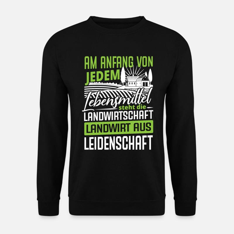 Landwirt Leidenschaft Lebensmittel Landwirtschaft - Unisex Pullover - Schwarz