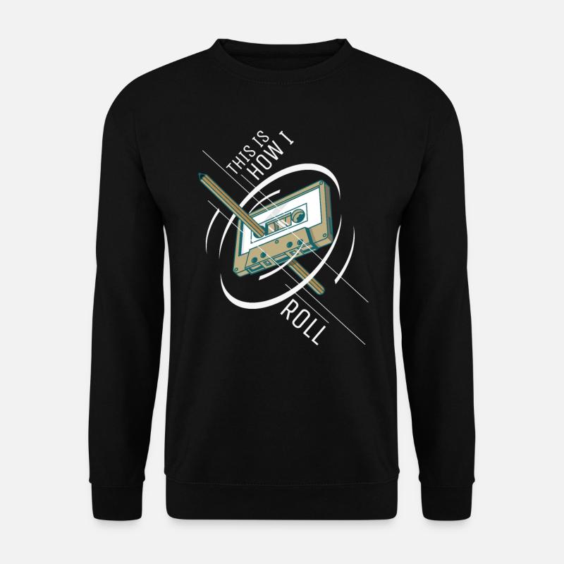 90er Jahre Party Outfit Kostüm Klamotten Kassette - Unisex Pullover - Schwarz