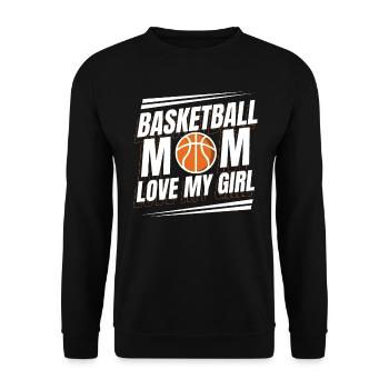 Basketball mom mother mom - Unisex Sweatshirt - black - Front - Alina (178cm) & Michal (187cm)