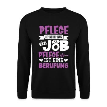 Senior Caregiver Engel Nursing Care Nursing Home - Unisex Sweatshirt - black - Front - Alina (178cm) & Michal (187cm)