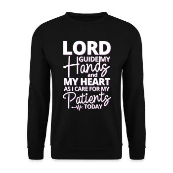 Senior Caregiver Engel Nursing Care Nursing Home - Unisex Sweatshirt - black - Front - Alina (178cm) & Michal (187cm)