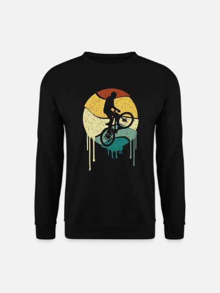 Biker Fahrrad Trikot E Bike Mountainbike MTB Shirt - Unisex Pullover - Schwarz
