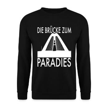 Fehmarn Insel Brücke Sundbrücke - Unisex Pullover - Schwarz - Vorne - Alina (178cm) & Michal (187cm)