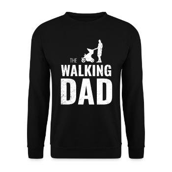 The Walking Dad (white) - Unisex Sweatshirt - black - Front - Alina (178cm) & Michal (187cm)