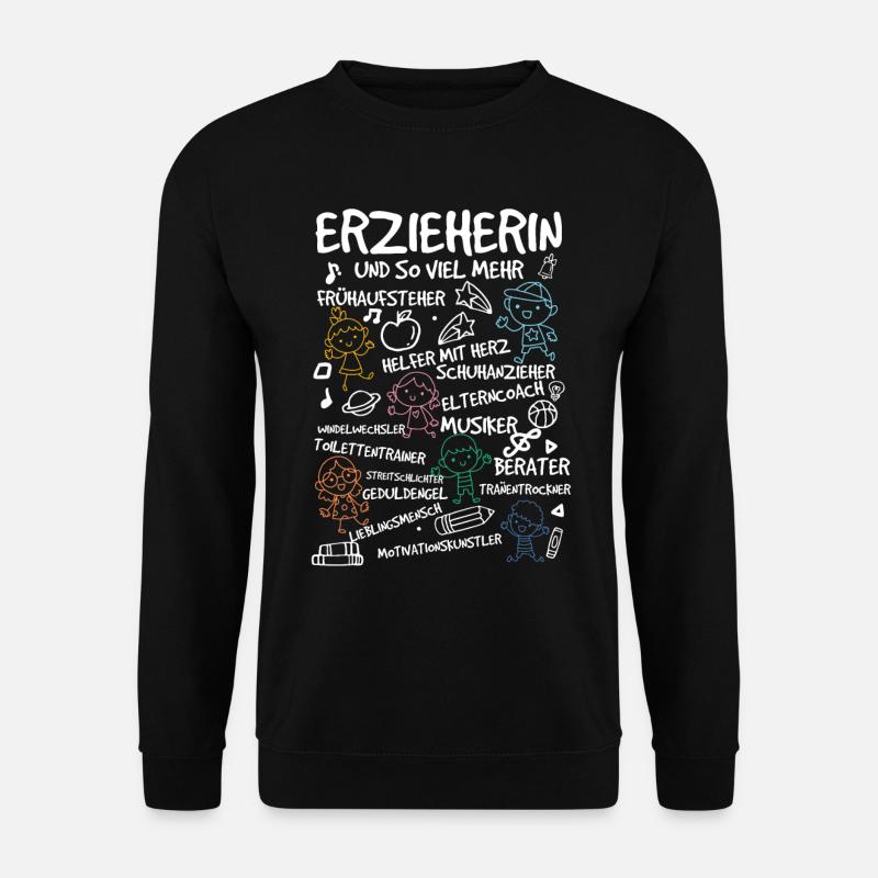 ERZIEHERIN - Kindergarten Kita Geschenkidee - Unisex Pullover - Schwarz