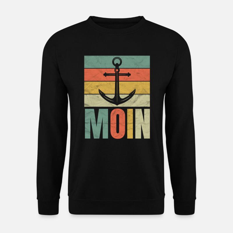 Norddeutsch Platt Spruch Geschenk · Möwie - Unisex Pullover - Schwarz