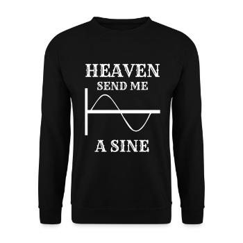 Himmel sendet Sinus Lustig Mathe Physik Liebhaber - Unisex Pullover - Schwarz - Vorne - Alina (178cm) & Michal (187cm)