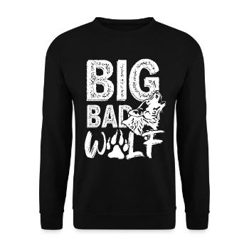 Big Bad Wolf Predator Pack Animal Isegrim Gift - Unisex Sweatshirt - black - Front - Alina (178cm) & Michal (187cm)