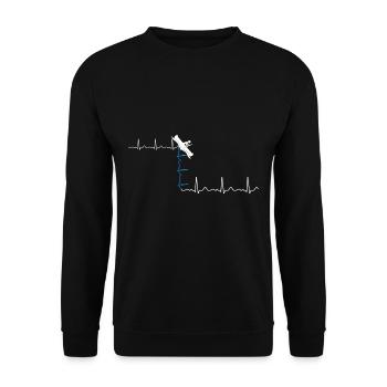 Kanu Kajak Paddeln Geschenk Kanufahren - Unisex Pullover - Schwarz - Vorne - Alina (178cm) & Michal (187cm)