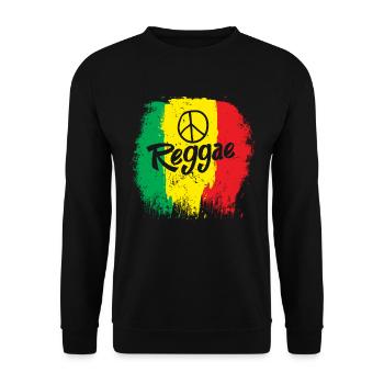 Reggae Grunge Reggaeton Reggaestyle Music - Unisex Sweatshirt - black - Front - Alina (178cm) & Michal (187cm)