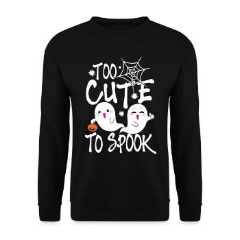 Too Cute to Spook - Halloween Fantôme fantôme - Sweat-shirt Unisexe - noir - Devant - Alina (178cm) & Michal (187cm)