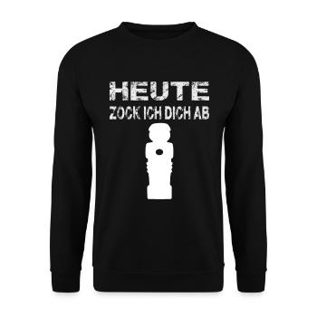 Tischfussball Kicker Tischkickern Tischfußball - Unisex Pullover - Schwarz - Vorne - Alina (178cm) & Michal (187cm)