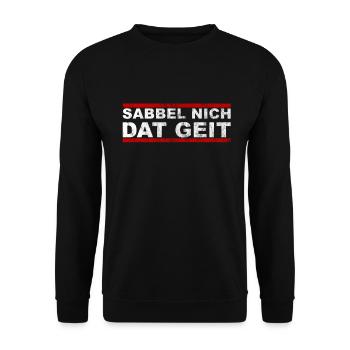 Sabbel Nich Dat Geit - Unisex Pullover - Schwarz - Vorne - Alina (178cm) & Michal (187cm)