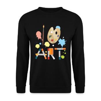 I love art artist paints painting painters - Unisex Sweatshirt - black - Front - Alina (178cm) & Michal (187cm)