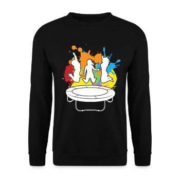 Trampolin Jump Jumping Jumpstyle Sport - Sweat-shirt Unisexe - noir - Devant - Alina (178cm) & Michal (187cm)