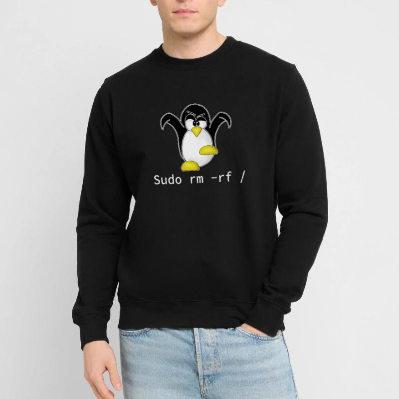 Tux Linux Penguin Sudo Rm Rf | Computer Geek Hack Unisex Sweatshirt