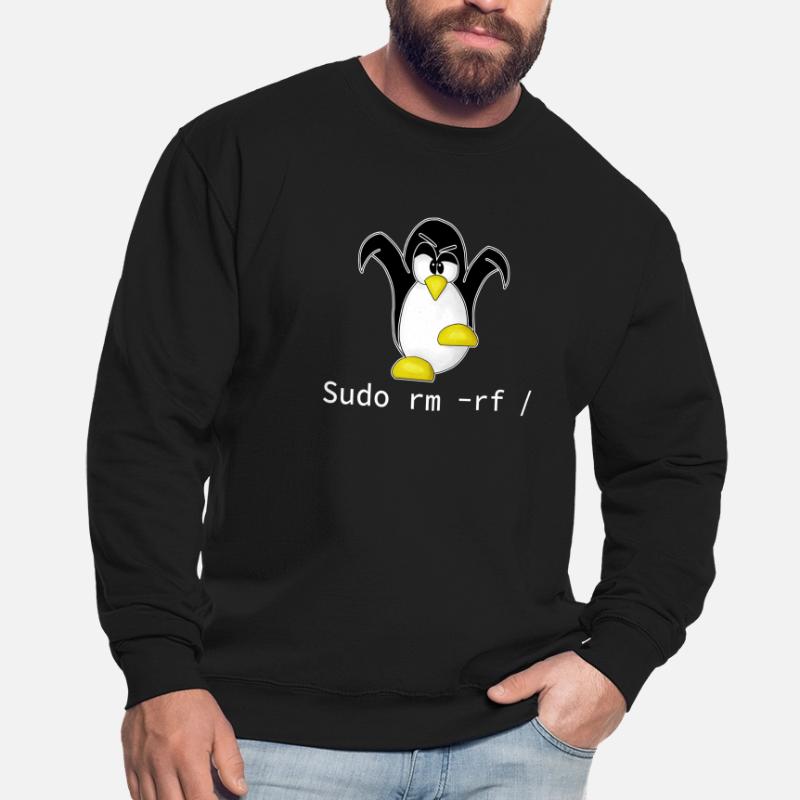 Tux Linux Penguin Sudo Rm Rf | Computer Geek Hack Unisex Sweatshirt