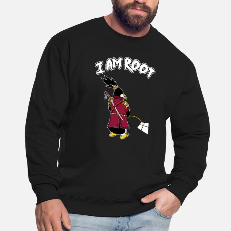 Linux Pingouin I Am Root Geeks Geeks Nerd Computer Ninja Sweat-shirt Unisexe