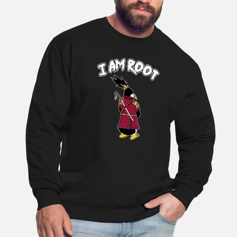Linux Penguin I Am Root Geeks Nerd Computer Ninja Unisex Sweatshirt