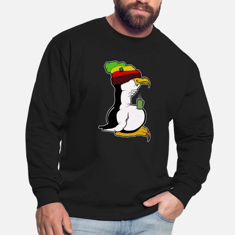 Tux Linux Pinguin Kaffeepause Computerfreak Rasta Unisex Pullover