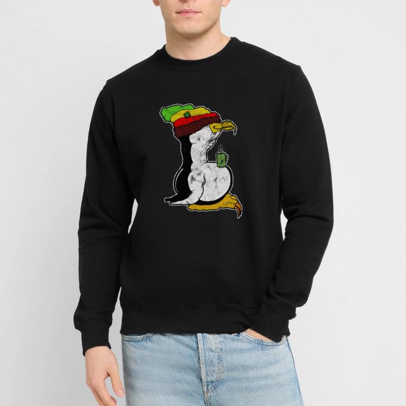 Tux Linux Pinguin Kaffee Pause Computer Nerd Retro Unisex Pullover