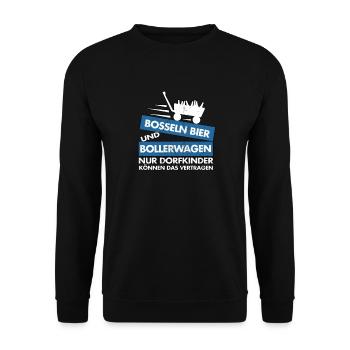 Bosseln - Unisex Pullover - Schwarz - Vorne - Alina (178cm) & Michal (187cm)
