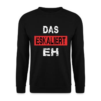 DAS ESKALIERT EH - Unisex Pullover - Schwarz - Vorne - Alina (178cm) & Michal (187cm)