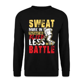 Sweat Blood Hockey sur glace Hockey sur glace Hockey sur glace Hockey sur glace - Sweat-shirt Unisexe - noir - Devant - Alina (178cm) & Michal (187cm)