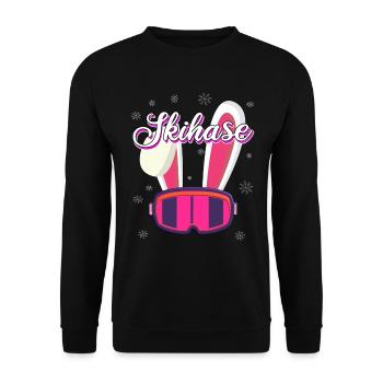 Skihase - Unisex Pullover - Schwarz - Vorne - Alina (178cm) & Michal (187cm)