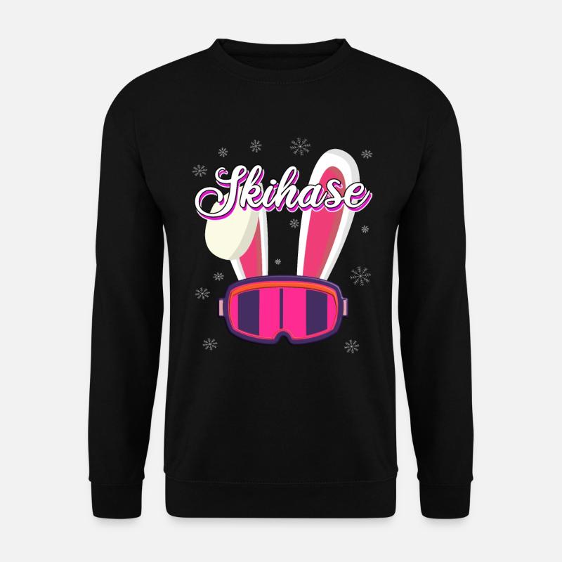 Skihase - Unisex Pullover - Schwarz