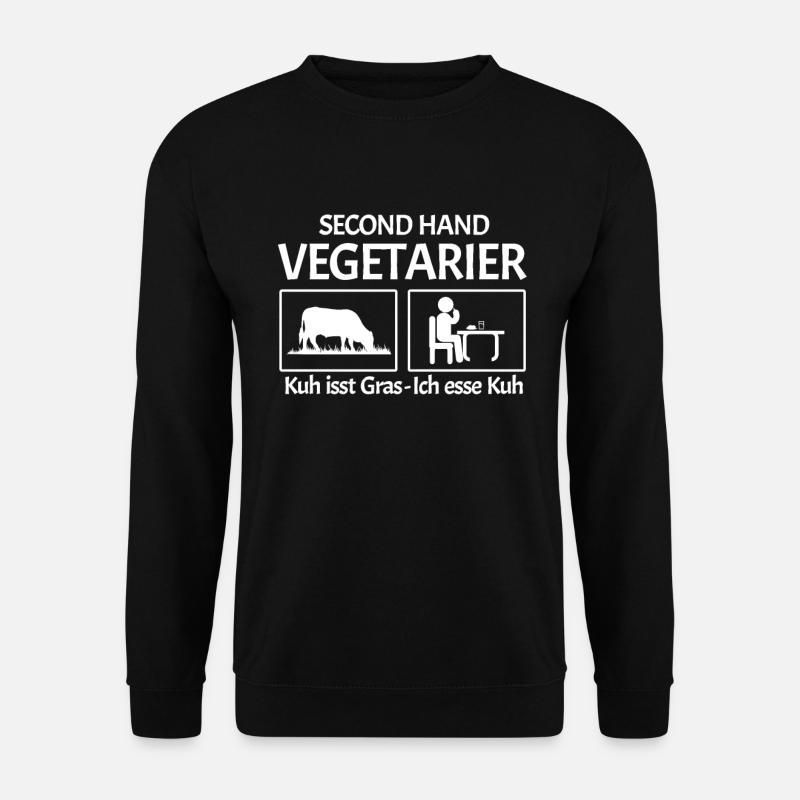 Second Hand Vegetarier Veganer - Unisex Pullover - Schwarz