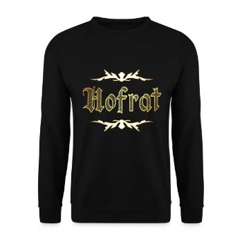 Österreichisch Shirt ● Hofrat ● Geschenk - Unisex Pullover - Schwarz - Vorne - Alina (178cm) & Michal (187cm)