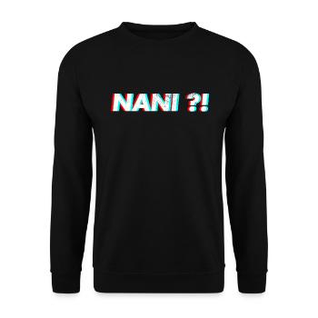 Nani shirt anime meme - Unisex Sweatshirt - black - Front - Alina (178cm) & Michal (187cm)