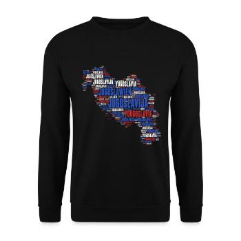 Conception de carte de Yougoslavie 03c - Sweat-shirt Unisexe - noir - Devant - Alina (178cm) & Michal (187cm)
