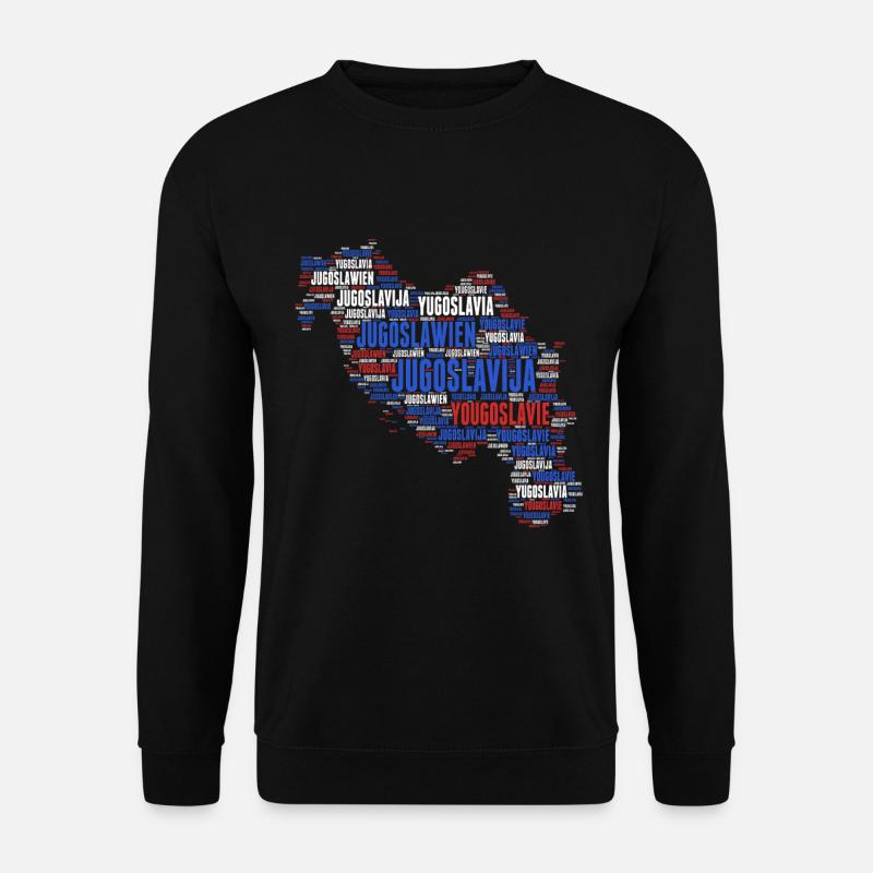 Yugoslavia map design 03c - Unisex Sweatshirt - black