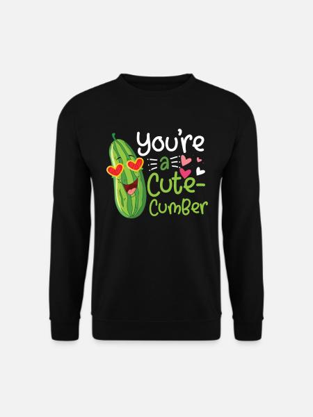 Un mignon valentine cumber disant concombre - Sweat-shirt Unisexe - noir