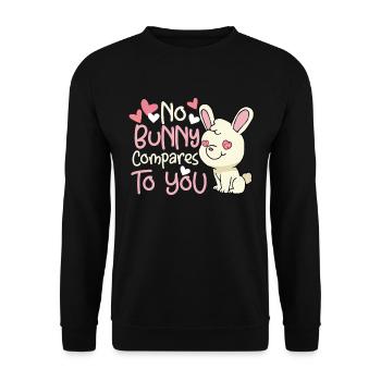 No bunny compares to you! Bunny bunny rabbit - Unisex Sweatshirt - black - Front - Alina (178cm) & Michal (187cm)