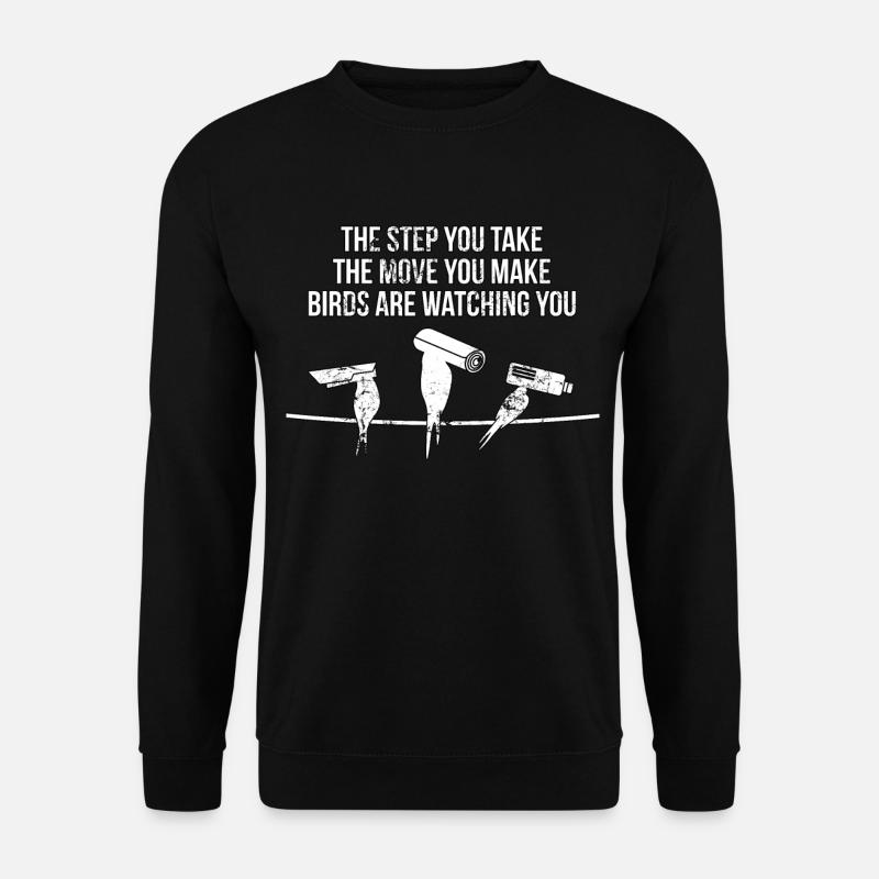 Birds Aren't Real - Unisex Pullover - Schwarz