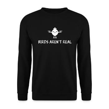 Birds aren't real - Unisex Sweatshirt - black - Front - Alina (178cm) & Michal (187cm)