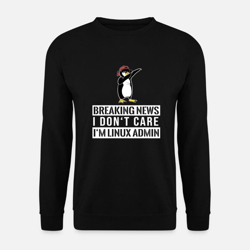 IT nerd Linux Linux penguin geek software engineer - Unisex Sweatshirt - black
