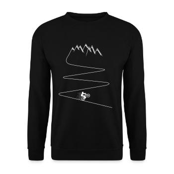 MTB mountain bike enduro MTB biker - Unisex Sweatshirt - black - Front - Alina (178cm) & Michal (187cm)