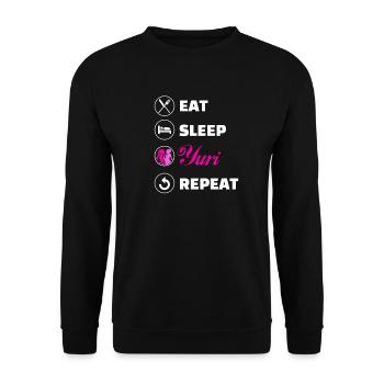Anime yuri - Unisex Sweatshirt - black - Front - Alina (178cm) & Michal (187cm)