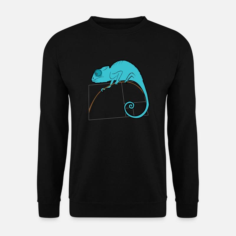 Fibonacci chameleon - golden ratio - Unisex Sweatshirt - black