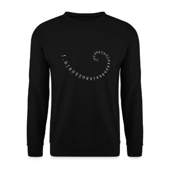 1.618 golden ratio - Fibonacci numbers - Unisex Sweatshirt - black - Front - Alina (178cm) & Michal (187cm)