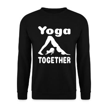 Yoga ensemble chat femme yoga exercice yoga formation - Sweat-shirt Unisexe - noir - Devant - Alina (178cm) & Michal (187cm)