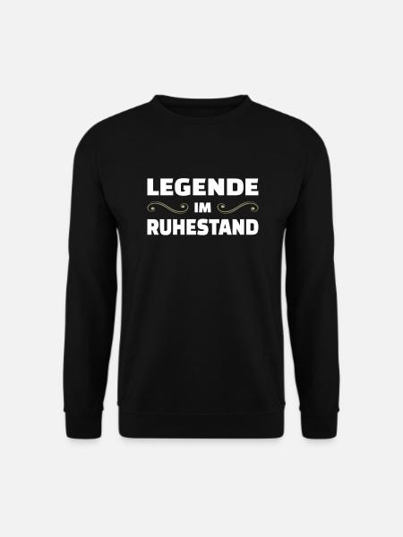 Rentner Shirt Legende Im Ruhestand Pension - Unisex Pullover - Schwarz