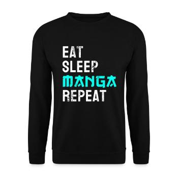 Manga - Sweat-shirt Unisexe - noir - Devant - Alina (178cm) & Michal (187cm)