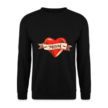 J’aime mamma Tattoo - Sweat-shirt Unisexe - noir - Devant - Alina (178cm) & Michal (187cm)